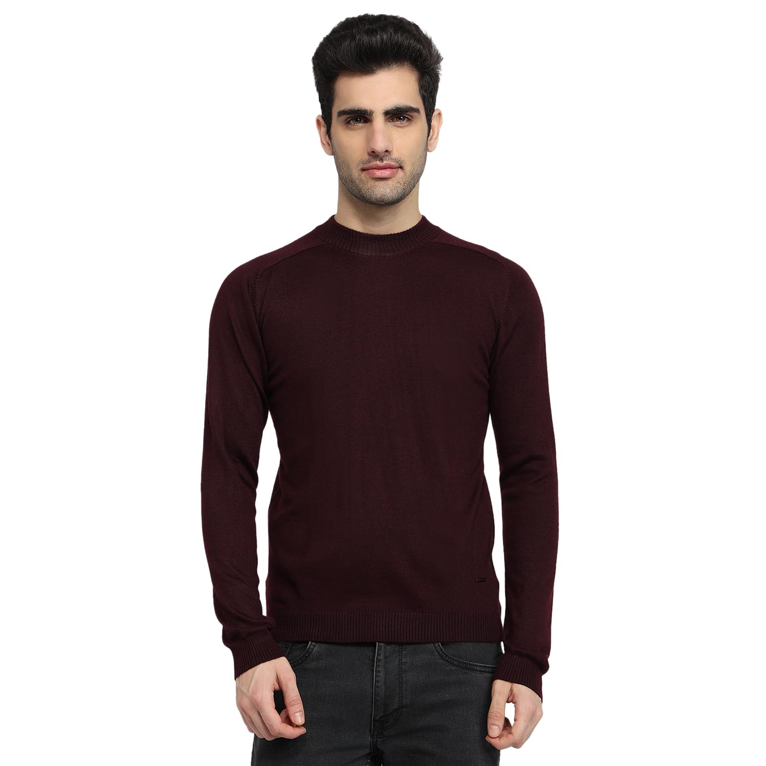 park avenue Men Reguler Fit Solid Pattern Acrylic Wool Blend Turtle Neck Full Sleeve Casual Winter Wear Red-picture-19