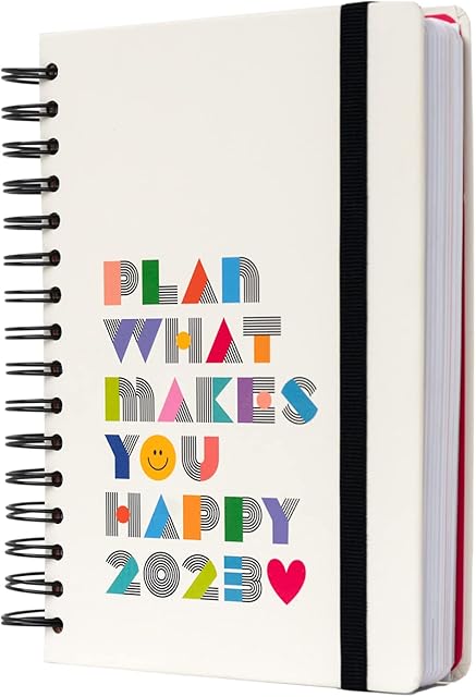 Kokonote Wink and Wonder A5 2023 Day to Page Diary, January 2023 - December 2023, A5 Weekly Planner with Stickers and Pocket Cute Stationery, Multicolor