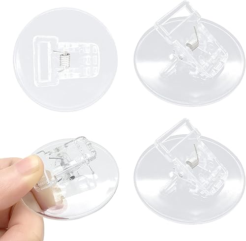 Paquete de 4 clips de cortina de ducha, protector contra salpicaduras de ducha resistente al viento, soporte de cortina de ducha autoadhesivo para