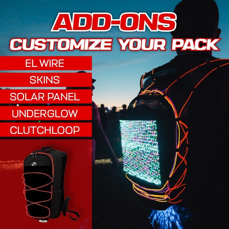 Miniatura 5 de RAVERUNNER Mochila de hidratación antirrobo Mochila rave aprobada por festivales para asistentes a conciertos, mochila de agua para festivales sin