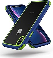 Vista 9 de Mobnano Funda transparente para iPhone XR, funda protectora multicolor a prueba de golpes, no amarillea, anti arañazos, parte trasera de Negro