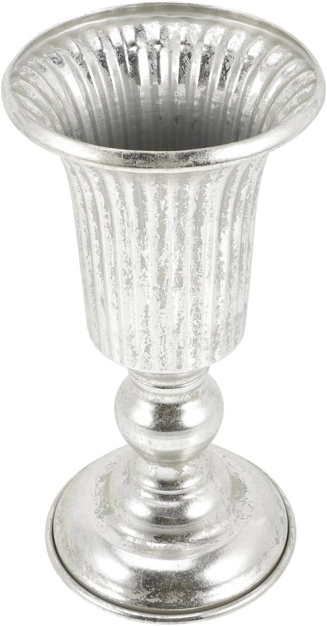 Amosfun Retro Urn Planter Tabletop Flower Pot Wedding Anniversary Christmas Party Table Centerpieces Flower Vase 9.3 x 4.6Inch