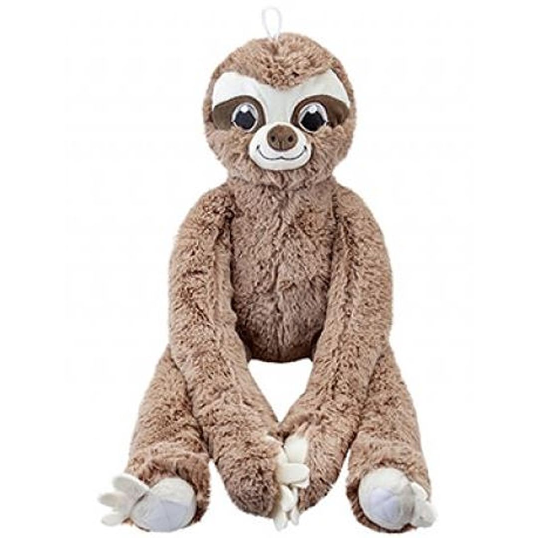 Brown Wraparound Soft Fill Sloth With Velcro Tabs On Hands & Feet (53 cm) 1 Pc. - Adorable Plush Toy, for Birthdays, Anniversaries, Valentine's Day, Holidays, & More