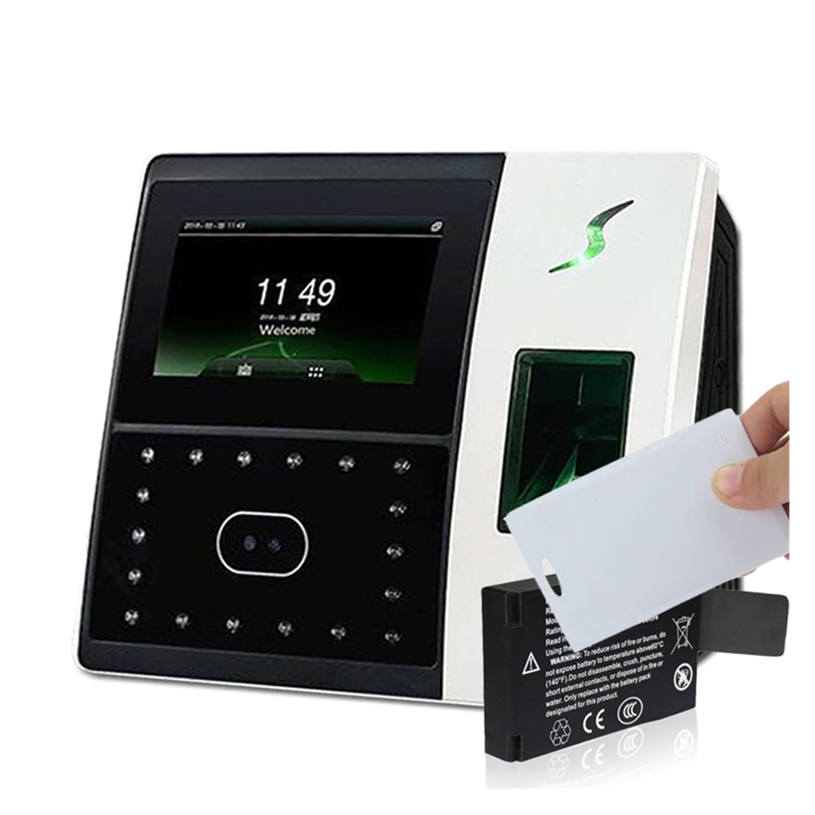 CVFRDD Face Recognication And Fingerprint Time Attendance And Access Control System/IP USB Biometric Time Recording(IFace702-Battery-IC,English)