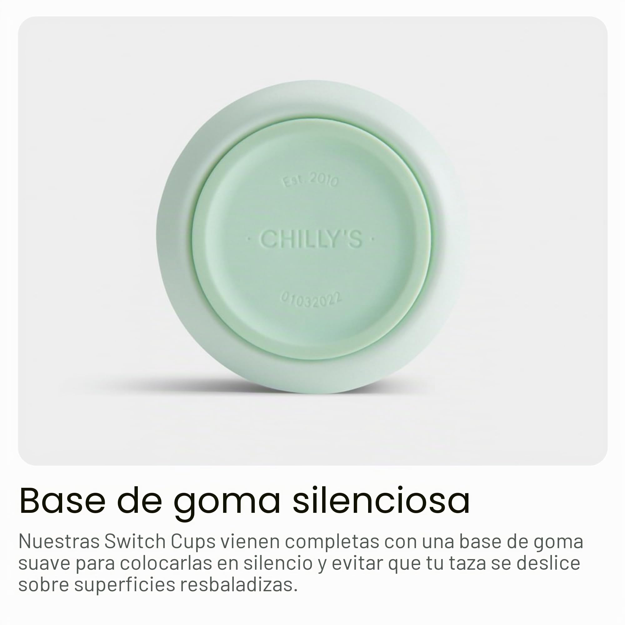 Chilly's Switch - Vaso Switch de acero inoxidable sin BPA con pajita incorporada para batidos y tés - Doble pared, aislado al vacío - Lichen Green, 500ml