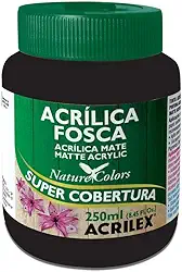 Tinta Acrílica Fosca Nature Colors 250ml Acrilex - Preto