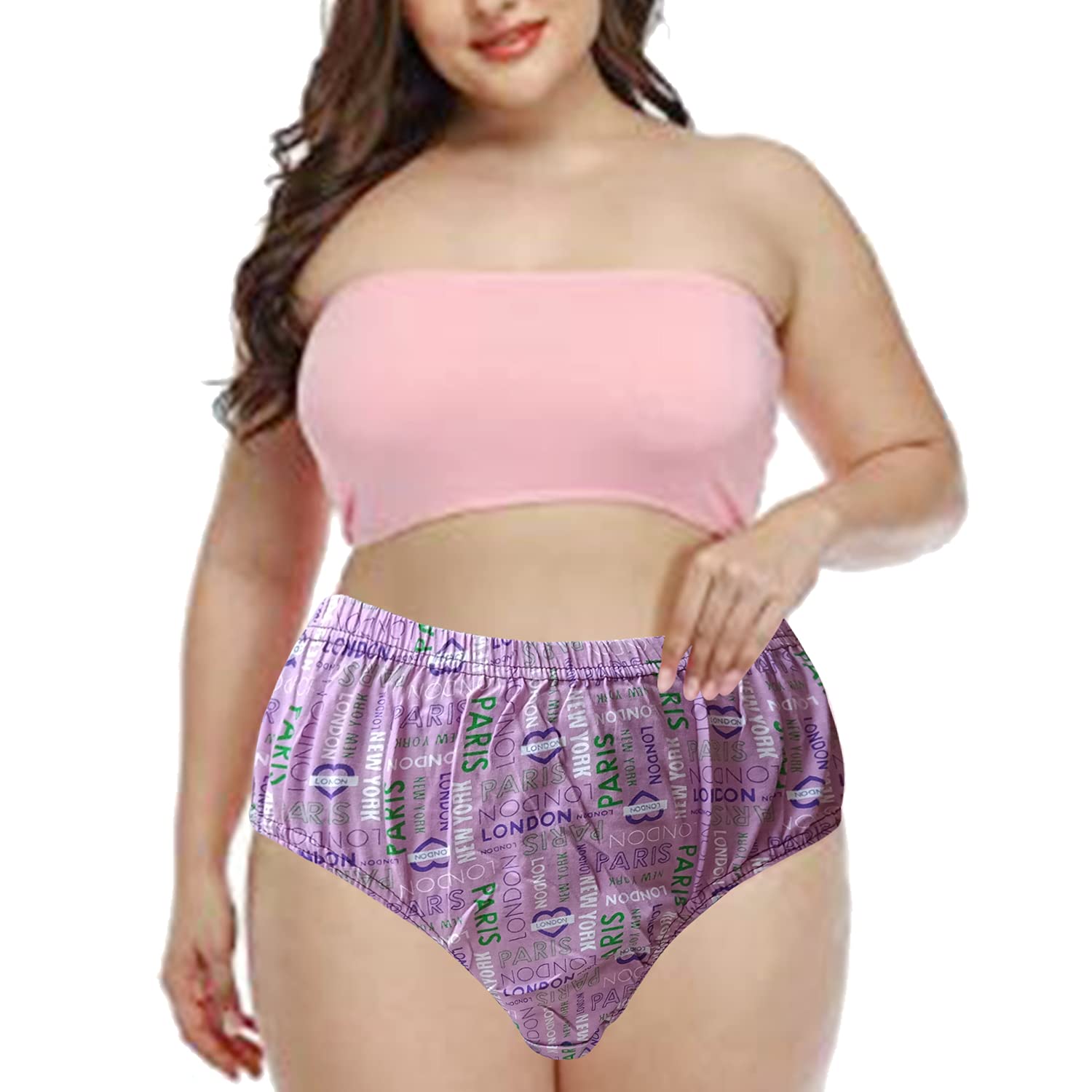 Lavennder Women's Multicolor Cotton Plus Size Innerwear Panties Brif Printed Undergarment delivery Lingerie for Ladies Colours and Prints May Vary Elastic