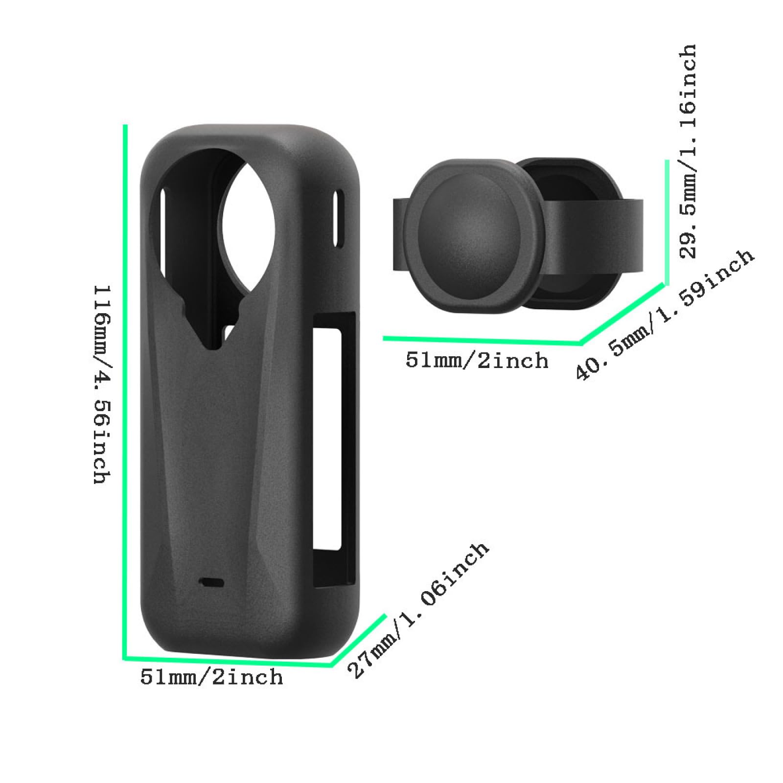 Silikonowe etui na obiektyw do Insta360 X4 Air, pokrowiec ochronny, miękki pokrowiec z osłoną obiektywu, akcesoria do kamery sportowej (czerwona)