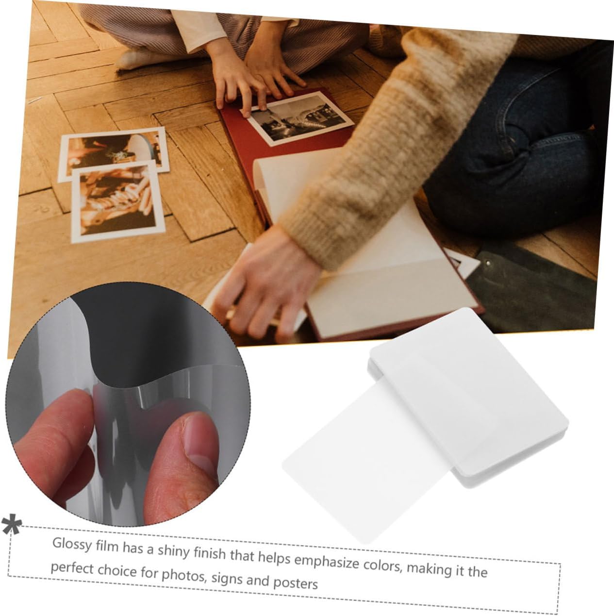 Gadpiparty 200sheets Thermal Laminating Pouches Mil Photo Protective Film for Document Storage and Preservation for Home Office and School Use