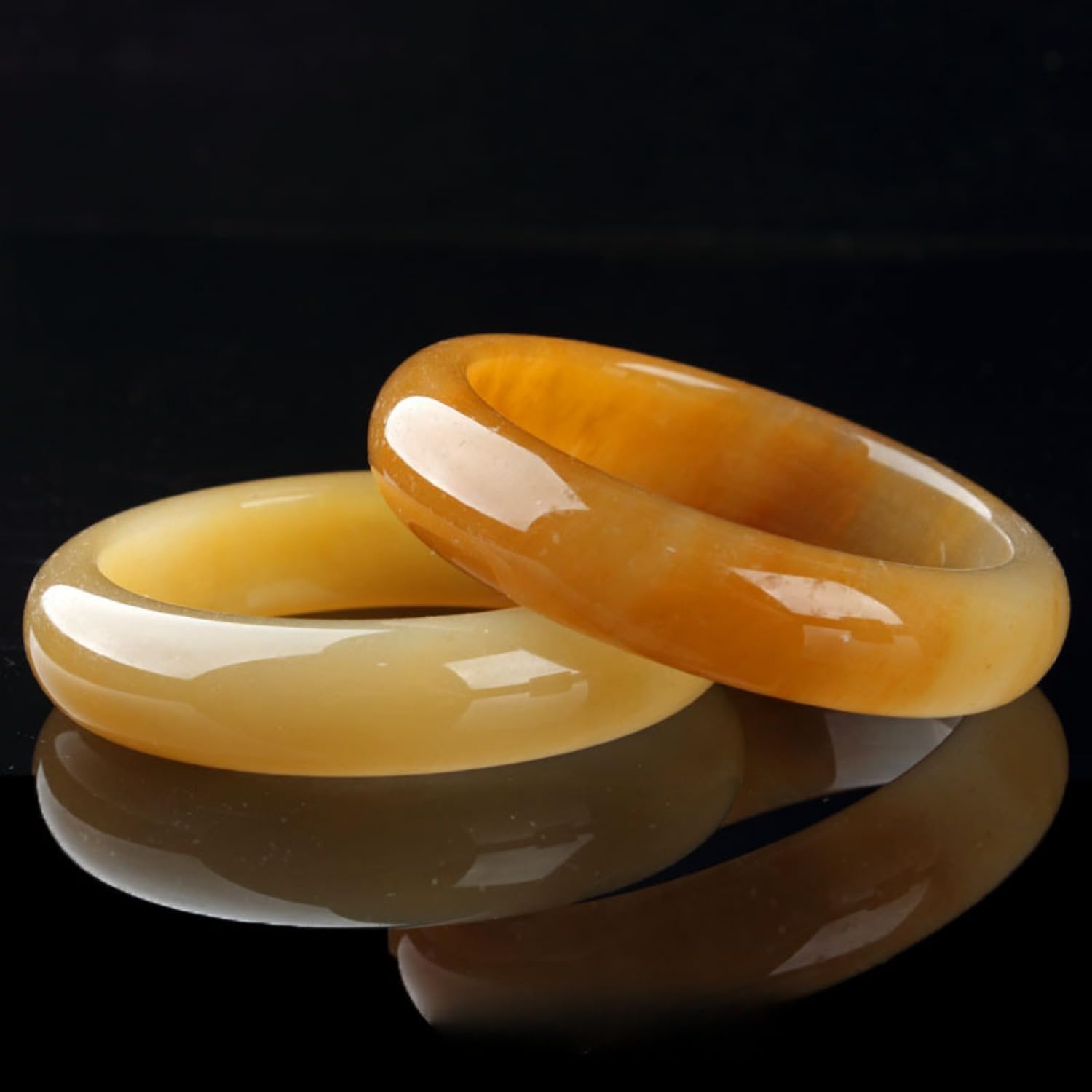 Yellow Dragon Gemstone Bracelet for Women Bangle, Natural and Smooth Texture Design, Perfect for a Wedding Gift