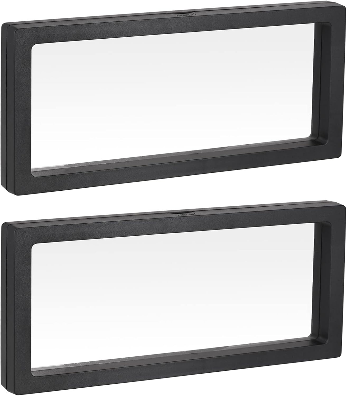 MECCANIXITY Floating Frame Display Holder Stand 3D Jewelry Display Box 11.81 x 4.33 x 0.79 inch Black for Ring Necklace Bracelet Earring Pack of 2