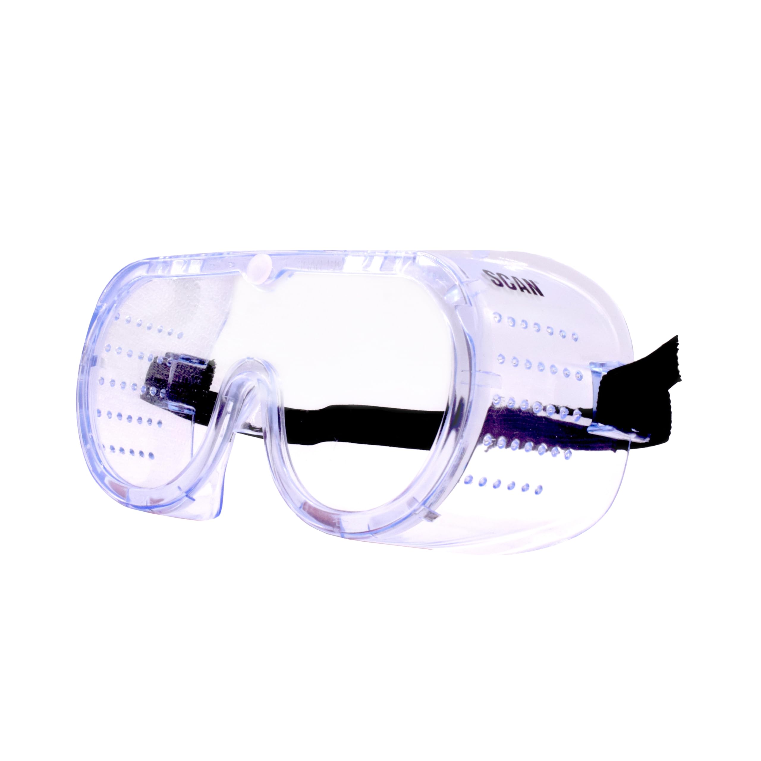 Scan Directly Vented Safety Goggles – Anti-Mist & UV Resistant Clear Lens Eye Protection, Suitable for use with Glasses