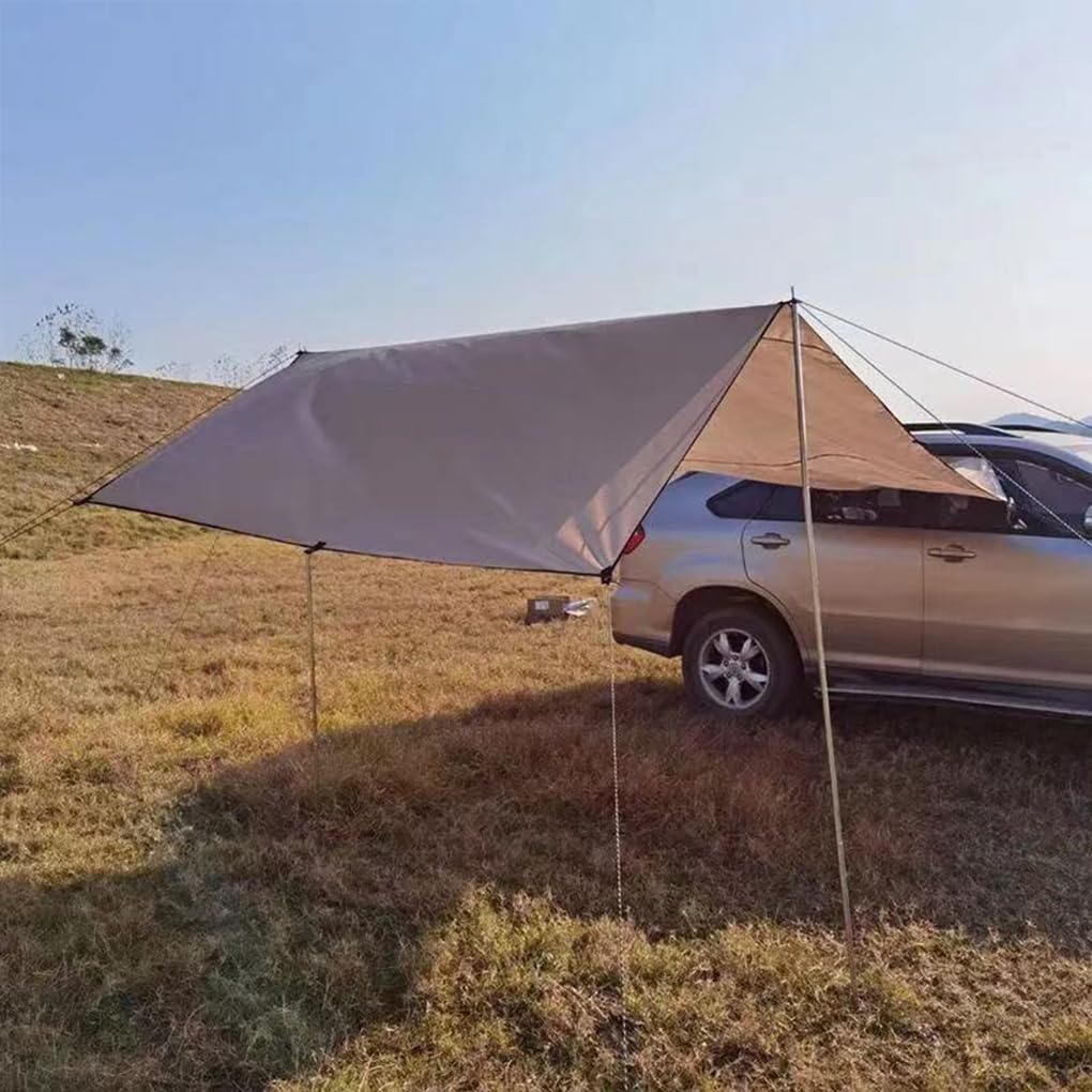 Tienda de Techo para vehículo, Tienda de Techo con Bloque UV, Interior para Acampar, poliéster para Coche, toldo automático, Impermeable, Verde
