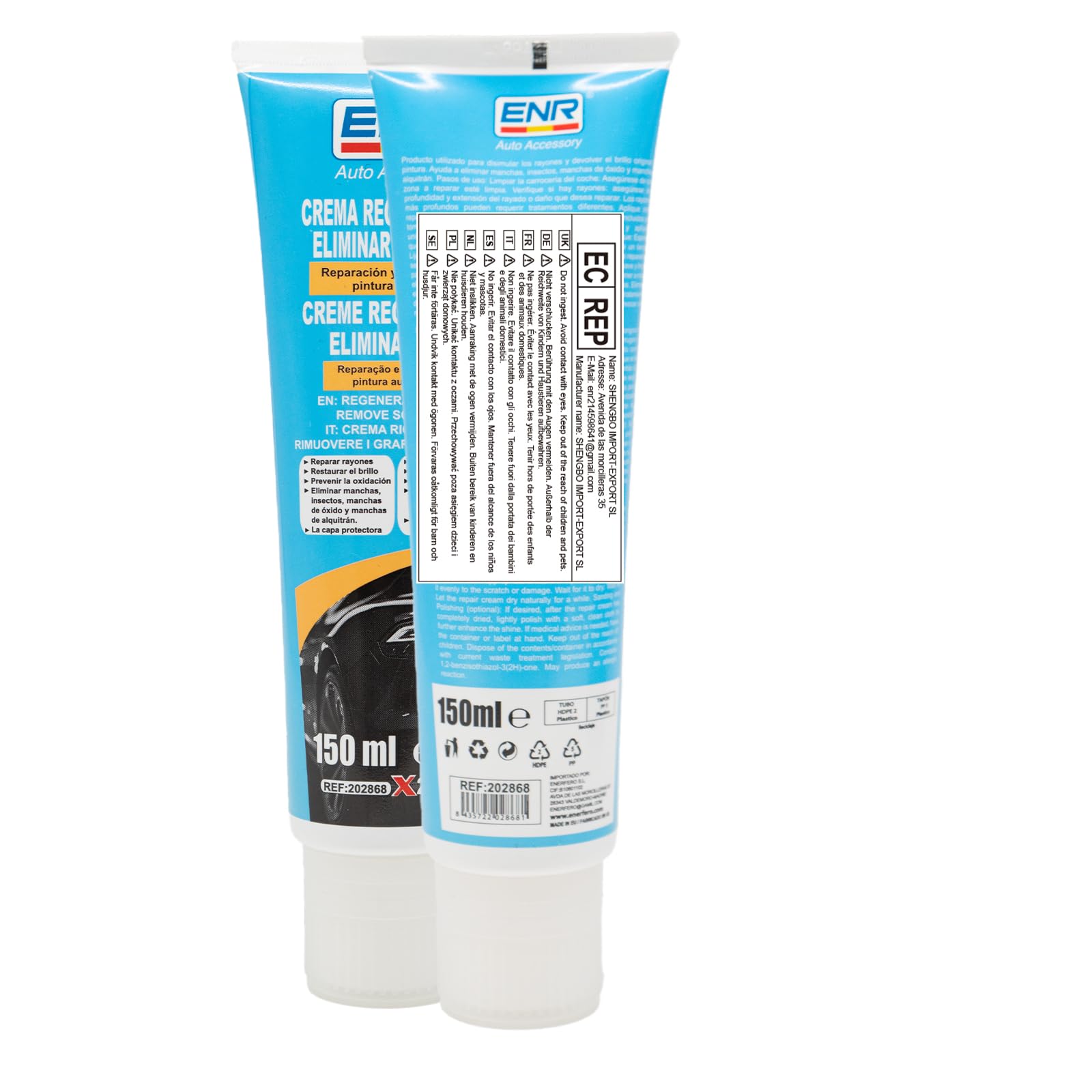 Enerfero Reparador de arañazos,Pulimento Coche Arañazos,Aporta Brillo y Protección,Restos de Pintura y Manchas Persistentes,Fácil Aplicación,50g - 3