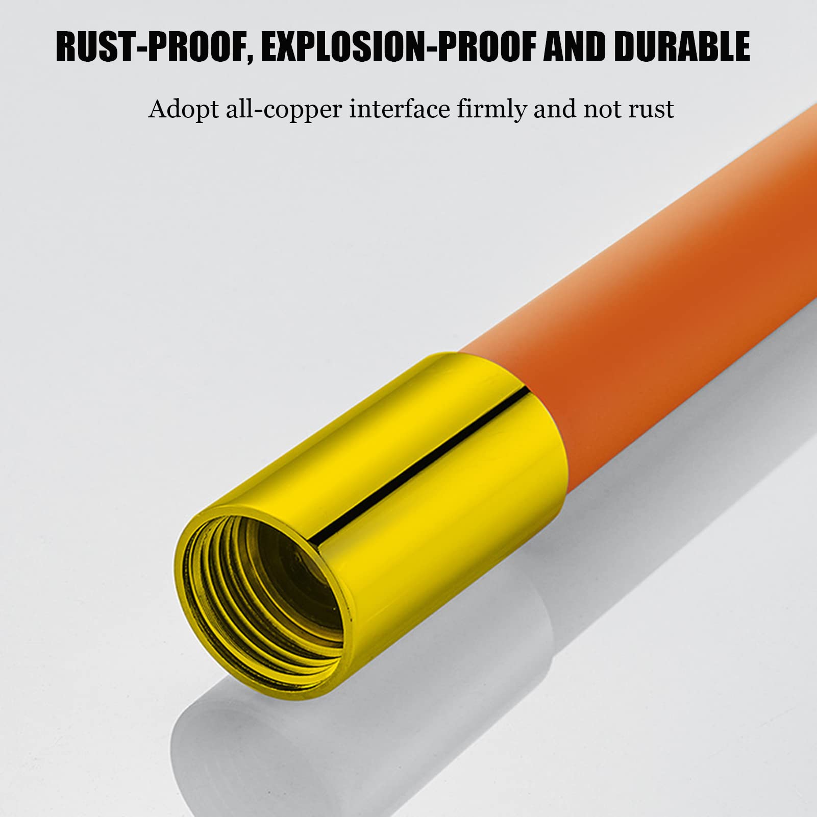 Tubo Extensor Universal de 50 cm para Grifo, rociador Flexible de 360° para Fregadero, Conector de Espuma para desagüe de Cocina y baño, Color Naranja