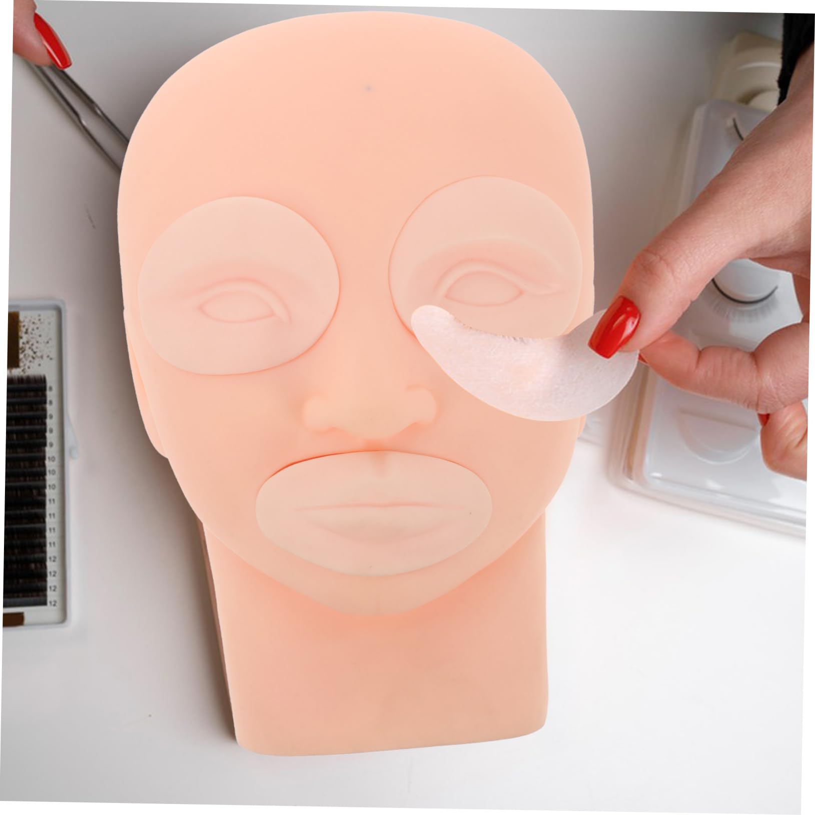 Abnehmbarer Silikon Übungskopf für Microblading und Lippen Realistisches Design Sicher und Praktisch für Anfänger zum Schminken Üben