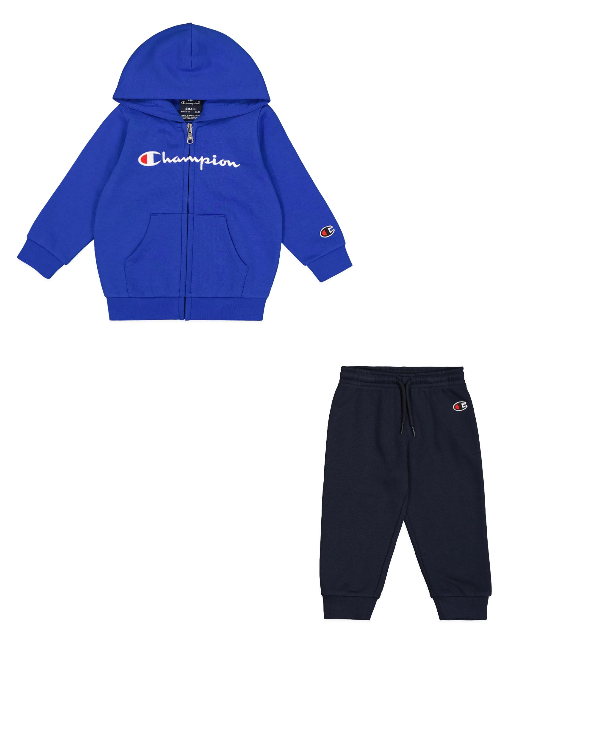 Champion Jungen Legacy Script Shop Td (306898) - Ultra-light Powerblend Fleece Hooded Anzug (2er Pack)