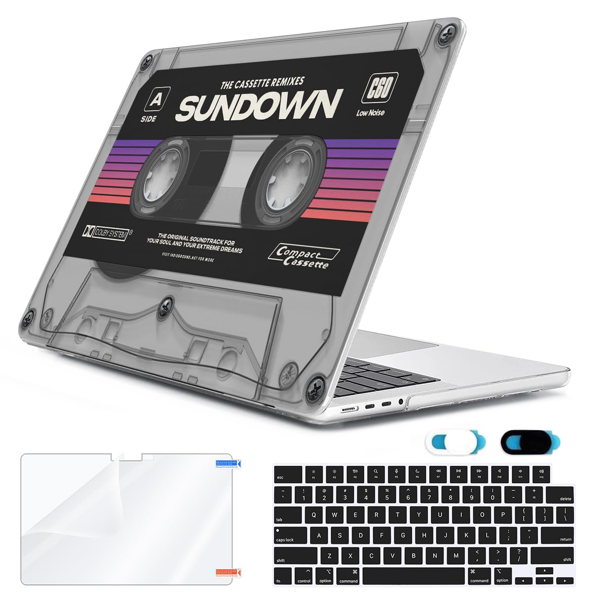 Funda rígida MacBook Pro 14 A2992 A2779 acabado premium con protector de teclado 7