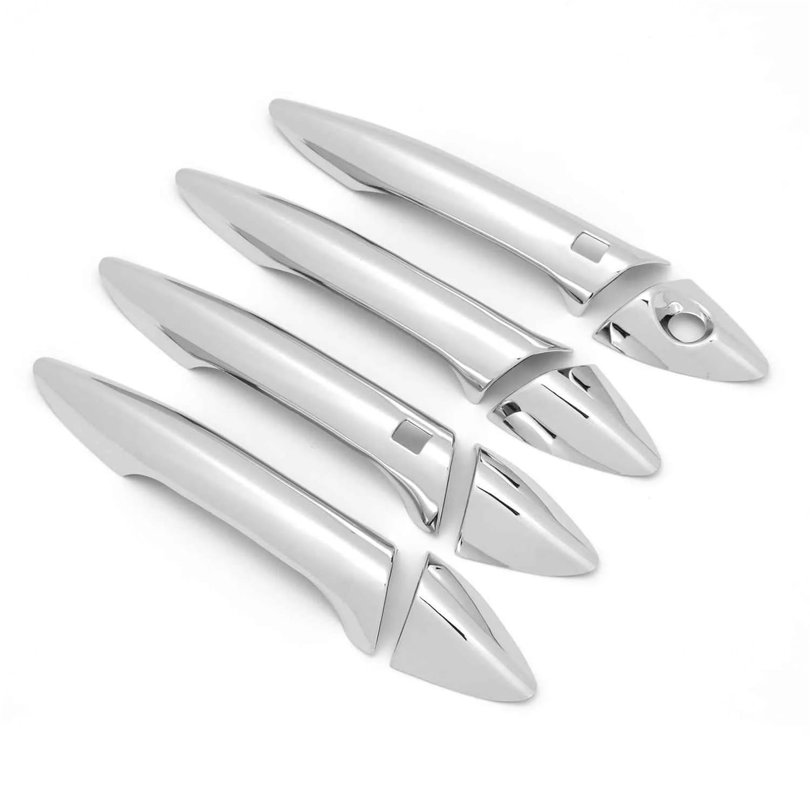 JTWMTY for Hyundai I35 I40 2012 2013-2016 ABS Chrome Carbon Black Door Handle Cover Sticker Car Styling Accessories(Style 4)