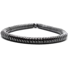 Hematit Ta l  Erkek Bileklik Minimal Do al Ta  Elastik Siyah Metalik Unisex Bileklik