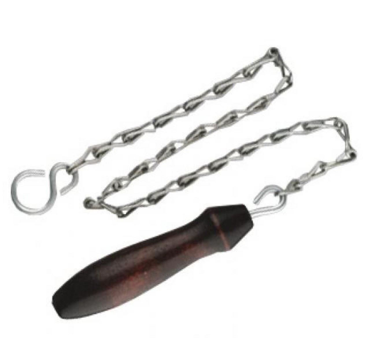 Galvanised Toilet Chain & Mahogany Pull