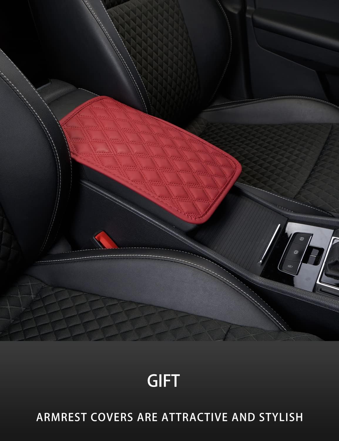 Car Floor Mats, Luxury Faux Leather Automotive Floor Mats All Weather for Cars Truck SUV (4 Pieces,Wine Red) - Image 5