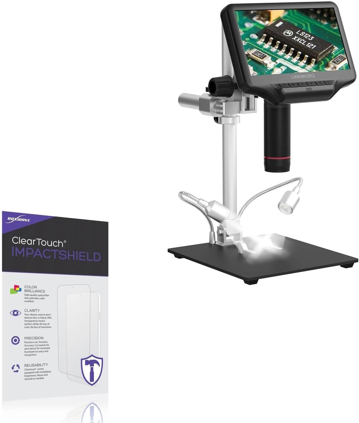 BoxWave Screen Protector Compatible with LinkMicro LM407 Pro - ClearTouch ImpactShield (2-Pack), Impenetrable Screen Protector Flexible Film