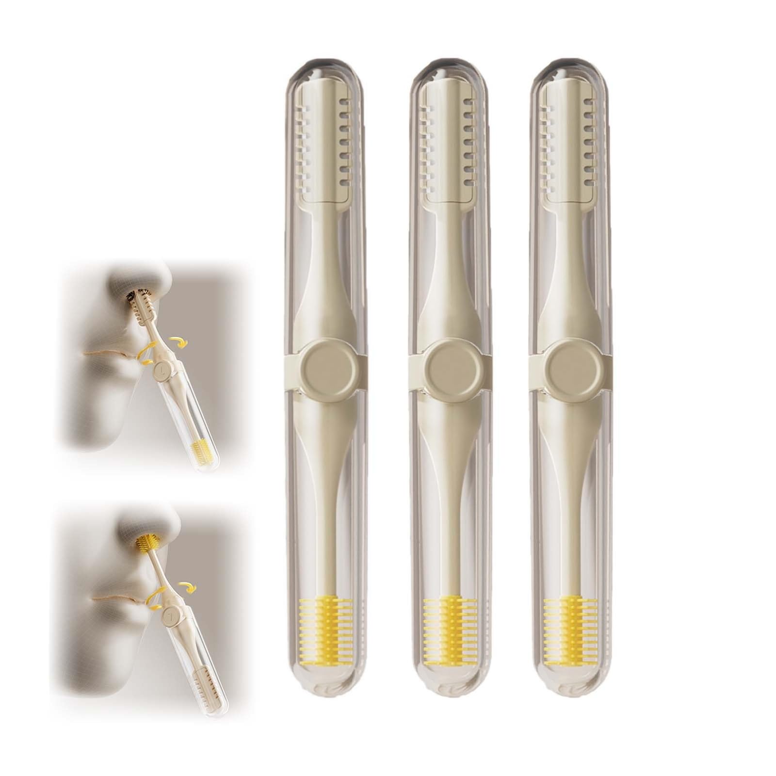 2-in-1 Nasal Hair Cutter 2026 New Nose Hair Trimmer for Men Women 360 Rotating Portable Manual Nose Hair