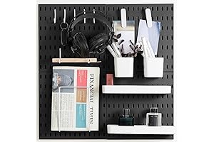 Black Pegboard Wall Organizer System