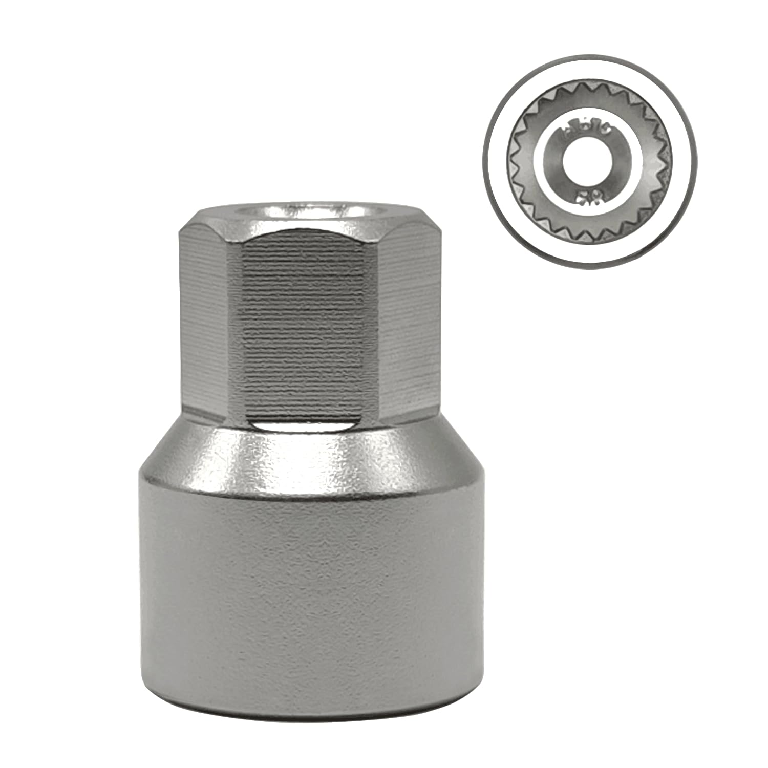 JEUCLEL ABC-58 - Wheel Locking Nut Key for Porsche VW Toureg Panamera/Cayenne/Macan/Cayman/SUV, Wheel Lock Nut Scoket Adapter, Wheel Anti-Theft Lug Nut Removal Tool, Anti-Theft Screw Remover