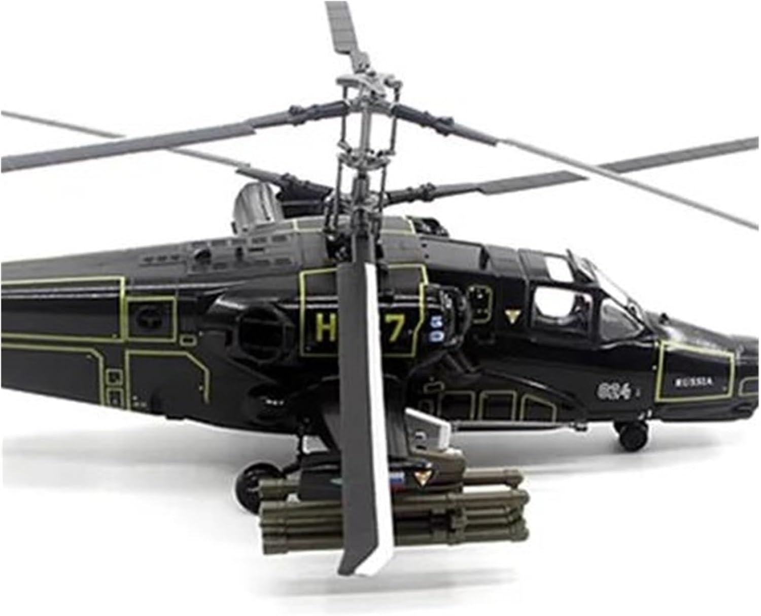 Decorated Airplane Models 1/72 for Air Force Ka-50 Black Shark Armed Helicopter Aircraft Model Collection Die-cast Alloy Aircraft Model