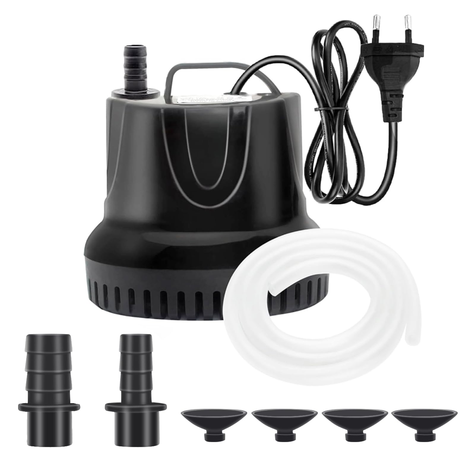 15W 800L/H bomba de agua, bomba de acuario, bomba de agua pequeña, bomba sumergible de succión plana, mini bomba de agua, bomba de agua, mini acuario con 1,5 m de cable, 1 m de manguera