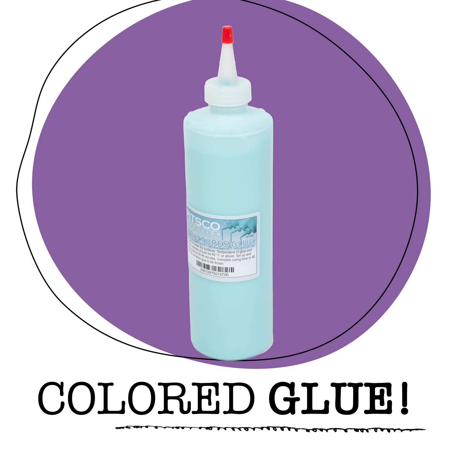 Pitsco Education 16 oz. Blue Structures Glue, Non-Toxic, Latex-Free Glue, Ideal Glue for Balsa Towers, Bridges, and Airplanes, Modelling Glue, Package Contains one 16 oz. Bottle - Image 2