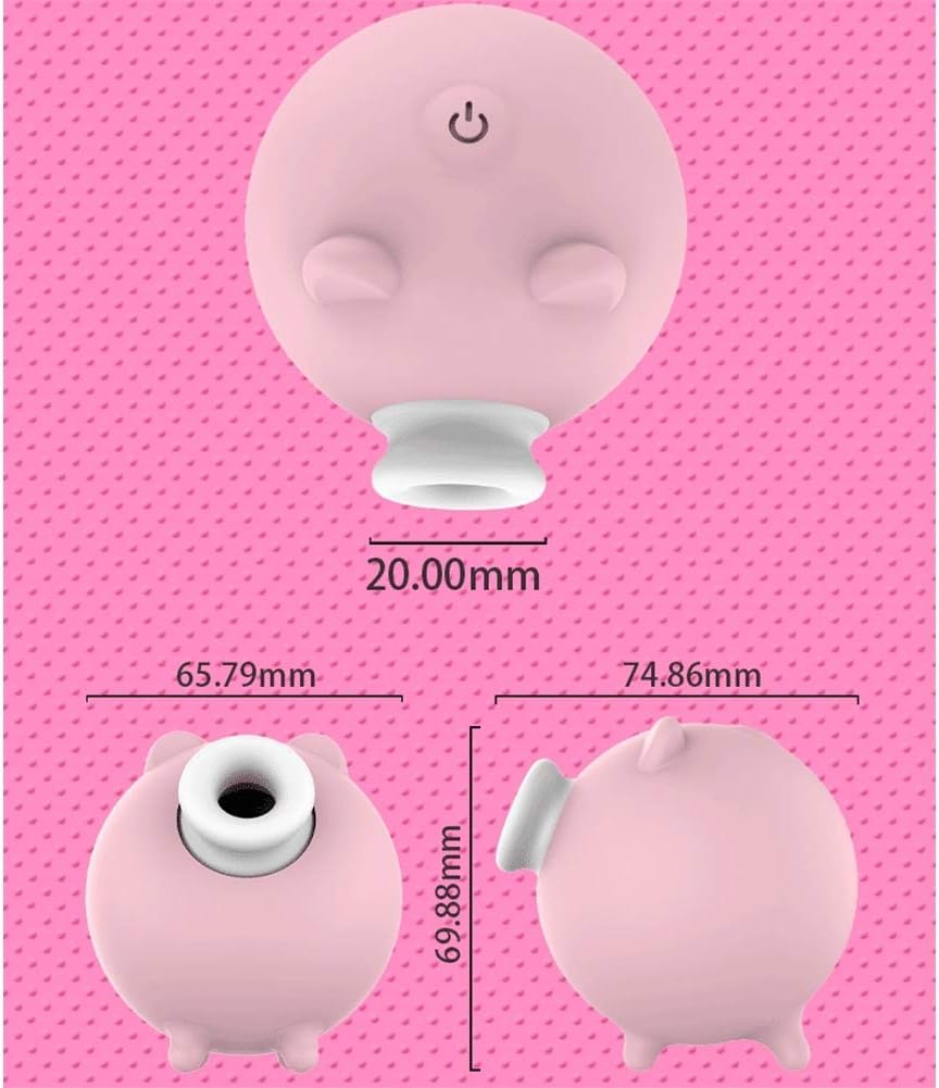 Maiale Suzione Vibratore Succhia Capezzoli e Clitoride Silicone Ricarica Stimolatore del Clitoride Seno Pompa Massaggiatore Sex Toys Enlarger per Donne,Rosa