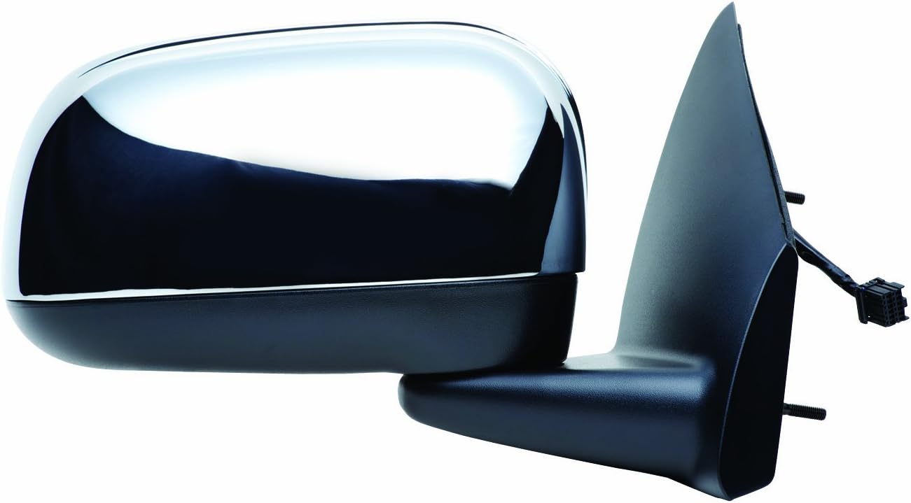 Fit System Passenger Side Mirror for Chrysler Aspen (GTS Code), Black/Chrome, Foldaway, Heated Power