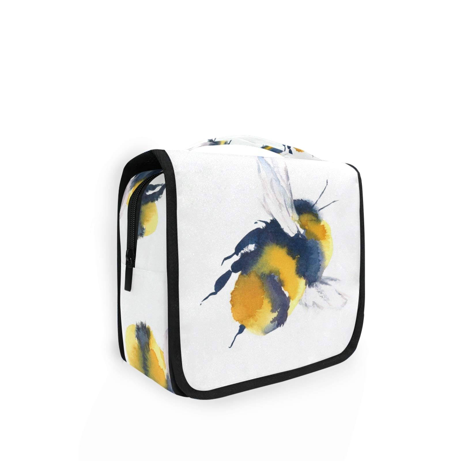 Hupery Toiletry Bag Bumblebees In Flight Hanging Travel Toiletry Bags Cosmetic Pouch Bag Makeup Bags Organizer Wash Bag For Women Men Girls