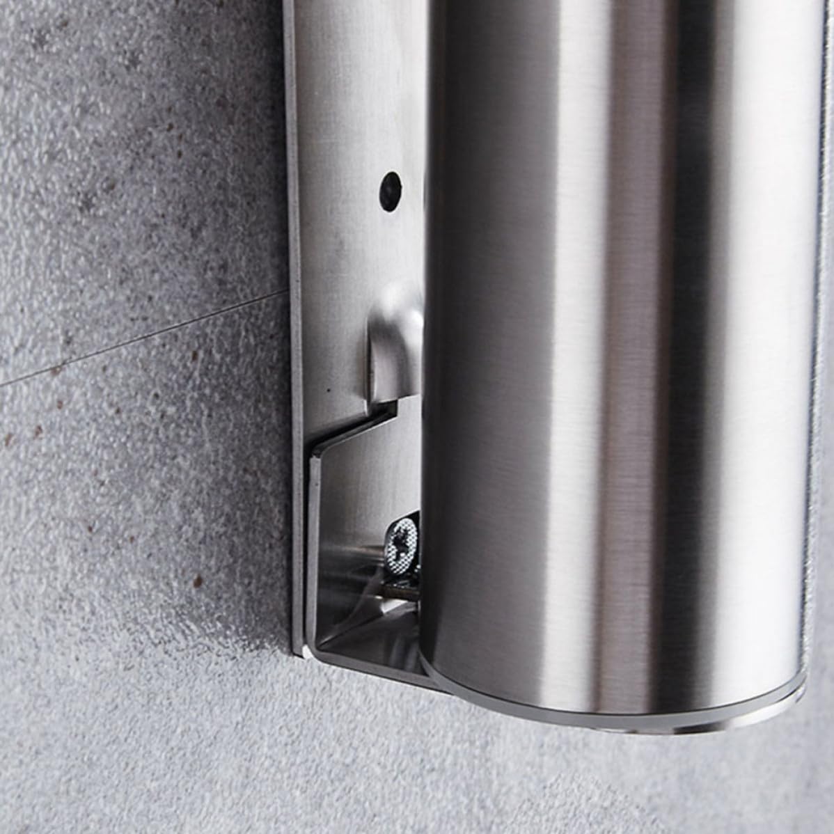 TEHAUX Dispensador de Jabón de Acero Inoxidable Plata Montado en Pared, Dispensador de Gel y Champú, para Loción y Emulsión, Uso Doméstico, Baño y Ducha