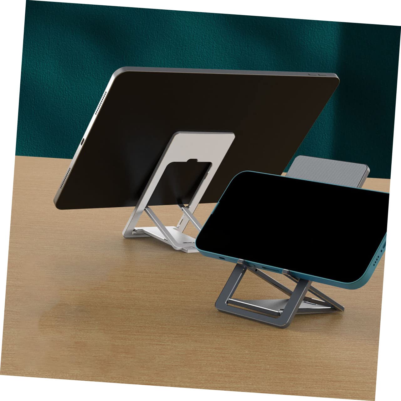 OSALADI 3pezzi Supporto Telefonico Pieghevole Regolabile Per Scrivania Porta Tablet e Smartphone Portatile Materiale Resistente e Durevole Per Uso Quotidiano e Viaggi