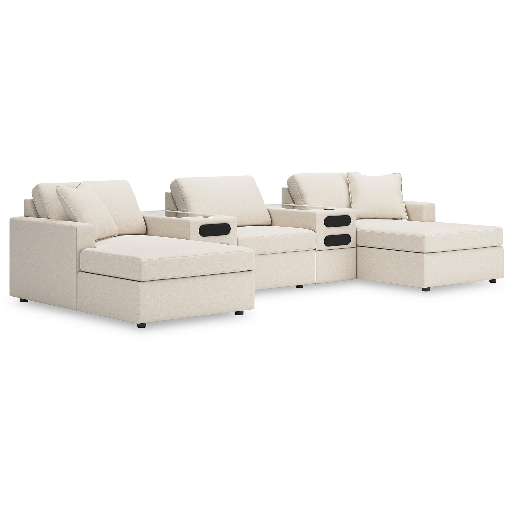 Signature Design by Ashley Large Sectional Couch with Chaise and Audio