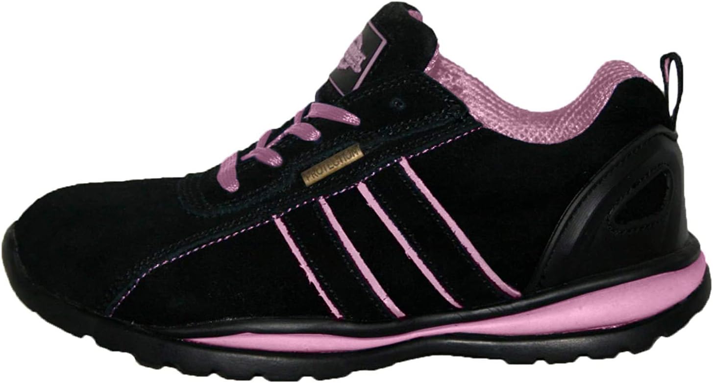 LADIES OTTAWA SAFETY STEEL TOECAP LIGHTWEIGHT LACE UP WORK SHOE TRAINER