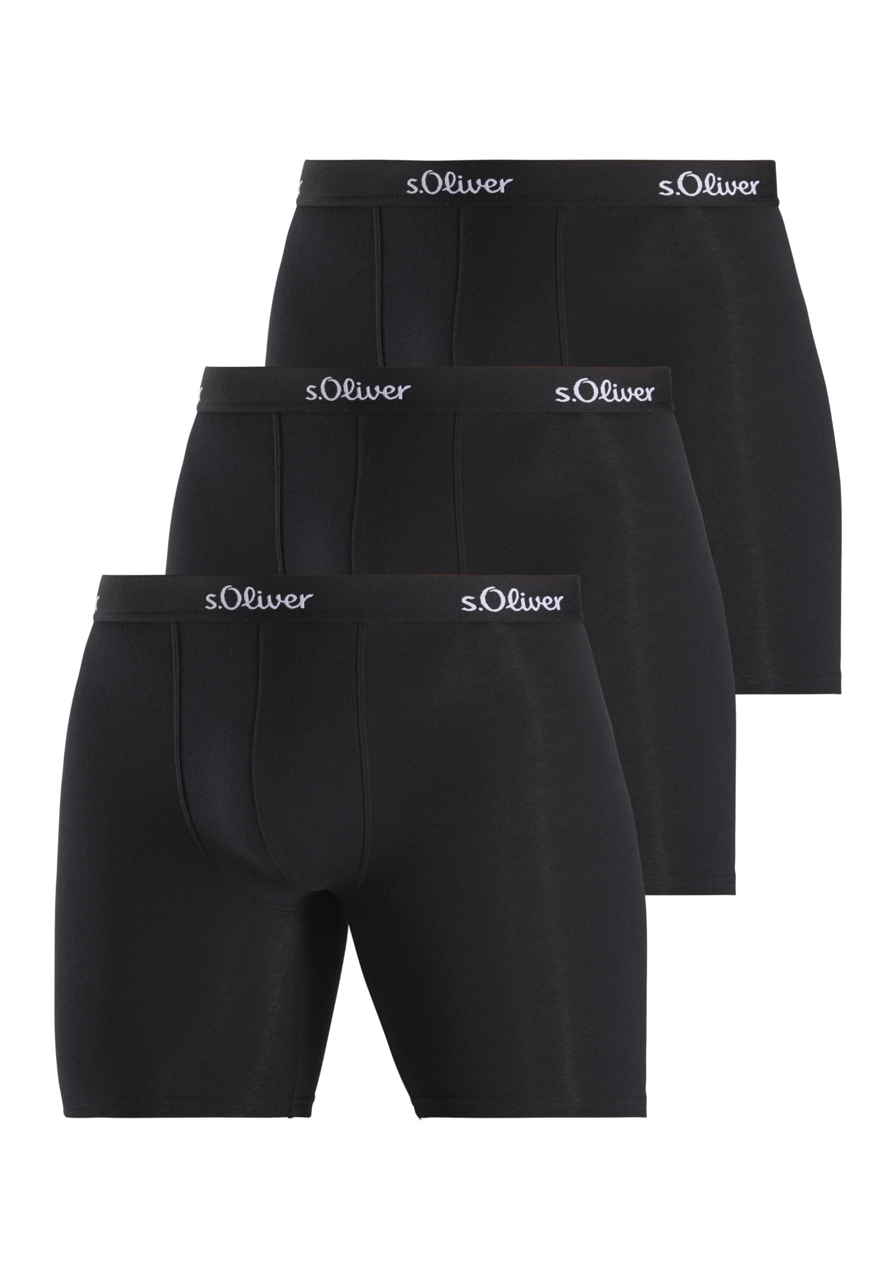 s.Oliver Men's Jh-34bl_ls Boxer Shorts, 3X Black, XL (Pack of 3)