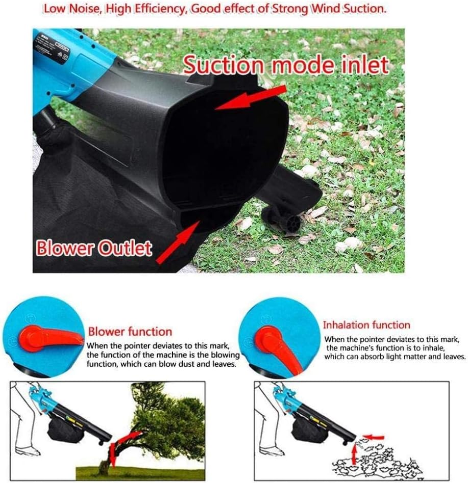 Electric Leaf Blower Garden Vacuum Leaf Blower with Collection Bag