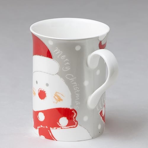 Miniatura 5 de Tazas de té de café de porcelana de hueso, 9 onzas, juego surtido de 4 (Santa Claus Merry Christmas)