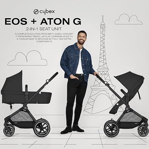 Miniatura 2 de Cybex Cochecito 2 en 1 EOS, color negro luna