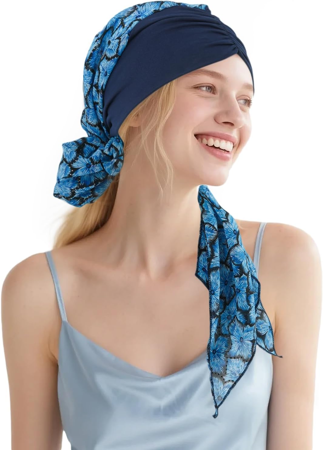 DOCILA Chemo Headwear Turban for Women, Patients Head Hair Scarf Skull Cap, Cancer Hair Loss Head Wrap Covering Beanie Hat