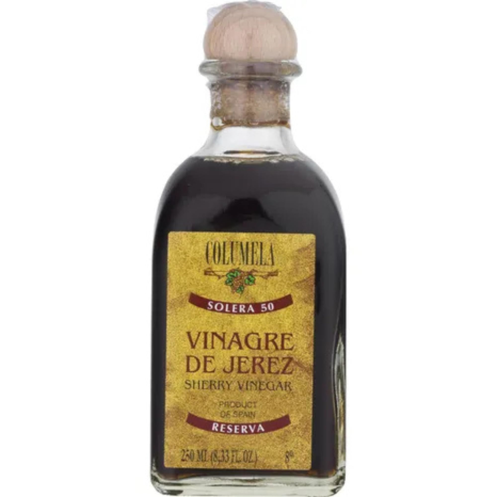 Columela 50 Year Aged Sherry Vinegar, 8.33 oz (250 ml) | Ultra-Premium Spanish Vinegar from Jerez | Barrel-Aged for Half a Century | Rich, Complex & Balanced Flavor