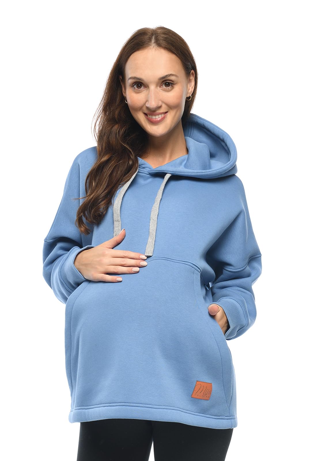MijaCulture Moda ciążowa 2 w 1 sweter do karmienia i sweter ciążowy top do karmienia Megan M021