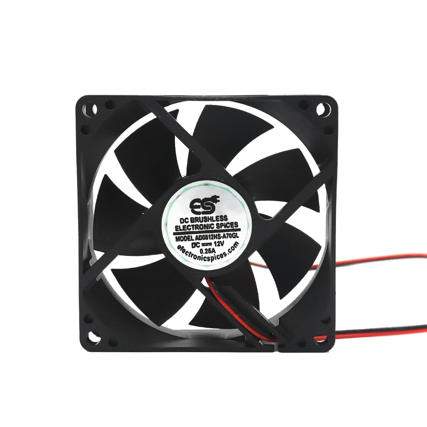 Electronic Spices 9025 3.5 Inch (90x90x25mm) Brushless 12v Dc Exhaust Cooling Fan Single Piece