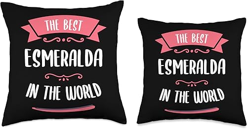 Miniatura 3 de Lovely Name Gift For Esmeralda The Best Esmeralda in The World Name Throw Pillow, 18x18, Multicolor
