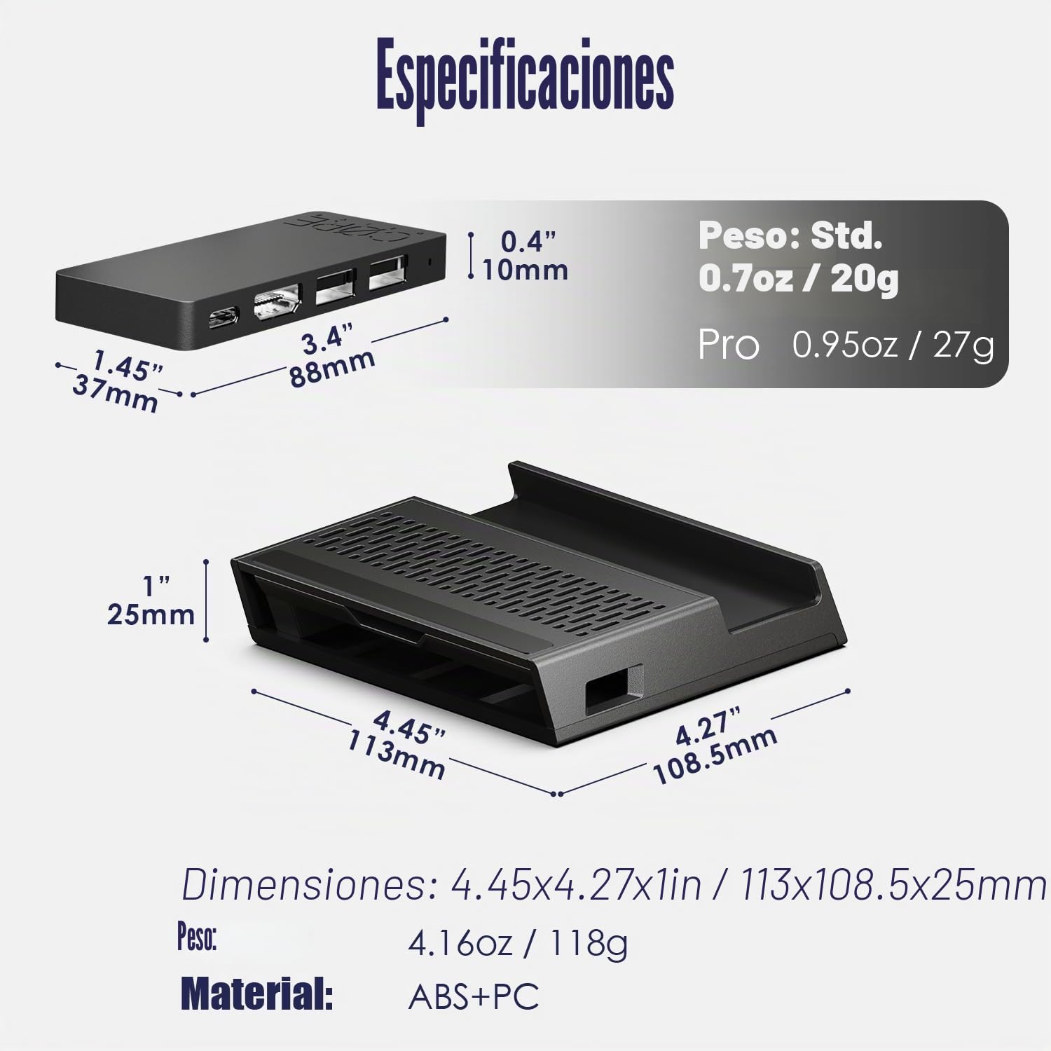 Savage Raven by Skull & Co. OneDock Pro Portable Dock with Detachable USB Hub HDMI TV Adapter for SteamDeck/OLED, ROG Ally/X, Xbox Ally/X, Black, with Extension Cable